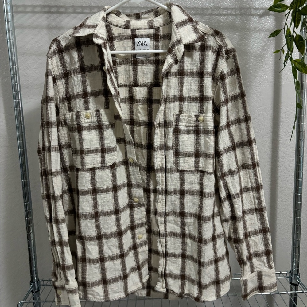 ZARA Brown & Cream Flannel